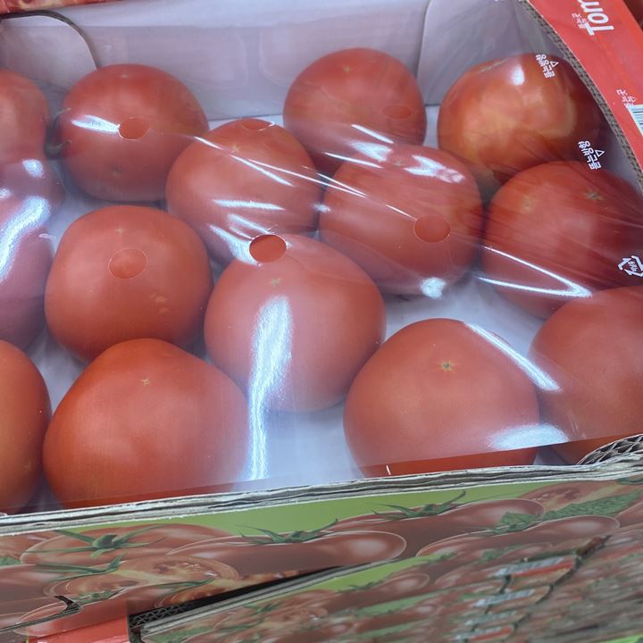 잘 익은 토마토 한 박스